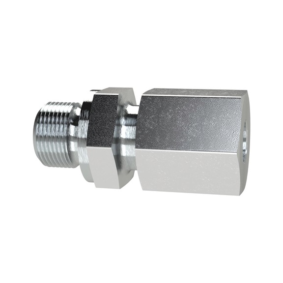 Straight screw-in fitting galvanised steel soft sealing 159548 - Straight screw-in fitting (pneumatics)