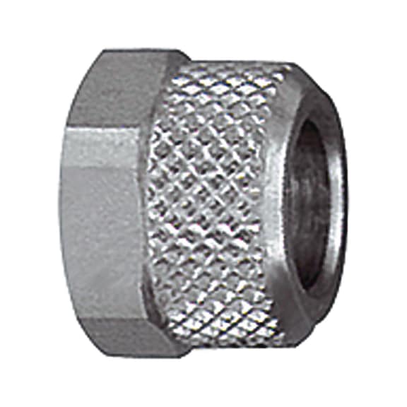 Überwurfmutter Messing vernickelt 110645 - Schnellverschraubung mit Überwurfmutter (Pneumatik)