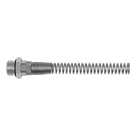 Straight screw-in fitting anti-kink spring nickel-plated brass 110653 - Straight screw-in fitting (pneumatics)