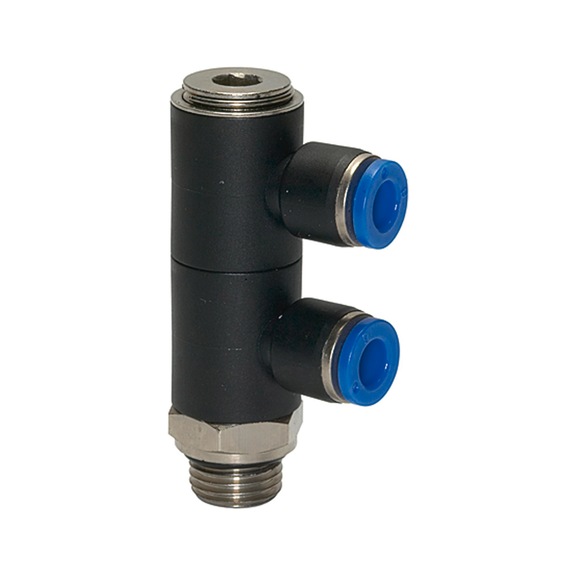 L-multiple distributor blue series double rotatable 109657 - Multiple distributor (pneumatics)