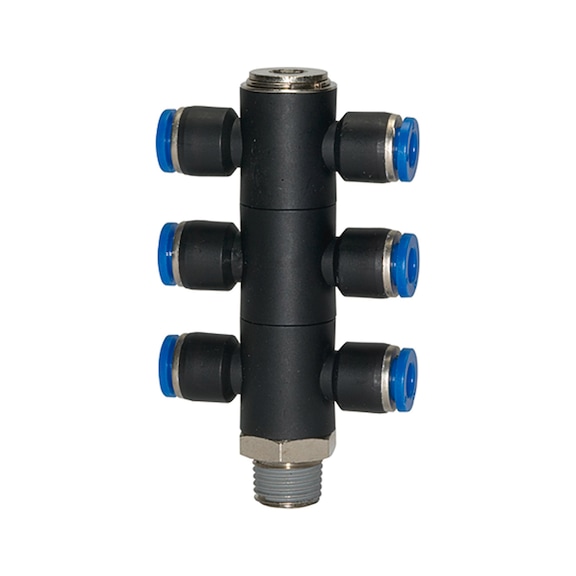 T-multiple distributor Blue series six-way rotatable 109780 - Multiple distributor (pneumatics)