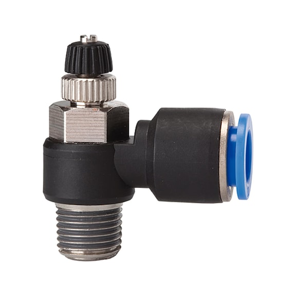 Throttle check valve Blue series Supply air throttling 109996 - Speed controller with check valve (pneumatics)