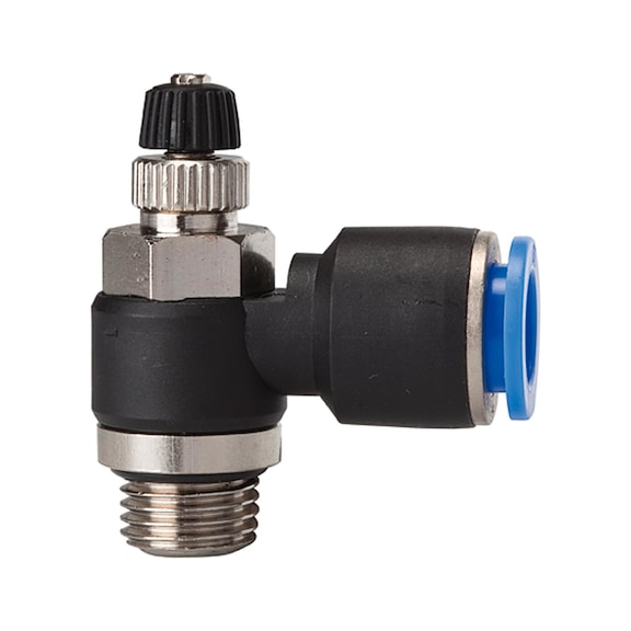 Throttle check valve Blue series Supply air throttling 109990 - Speed controller with check valve (pneumatics)