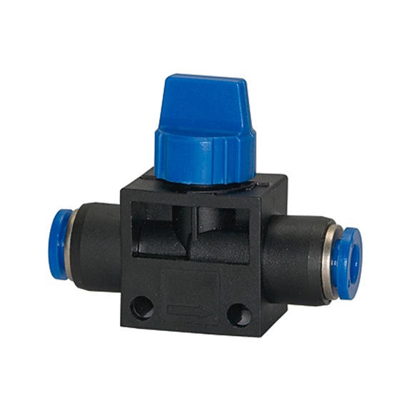 Shut-off valve Blue series Plug connection Plastic Nickel-plated brass 110100 - Non-return valve (pneumatics)