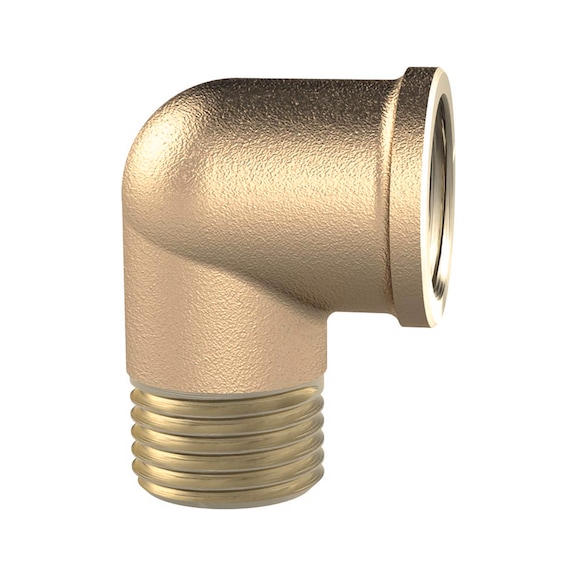 Winkelstück 90 Grad innen/außen Messing blank 194111 - Winkelstück (Pneumatik)