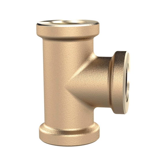 T-piece 3x internal thread bright brass 194129 - Manifold (pneumatics)