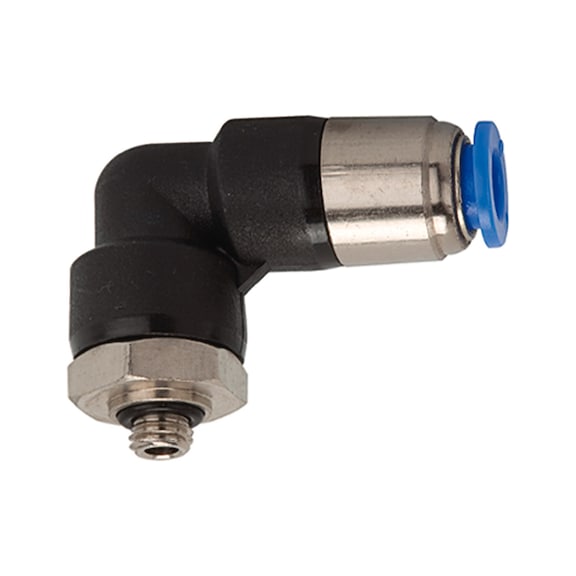 L-plug-in fitting Blue series self-locking 110184 - Push-in L-fitting, push-in L-connection (pneumatics)