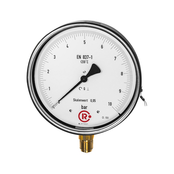 Fine pressure gauge connection radial bottom G 1/2 199325 - Pressure gauge