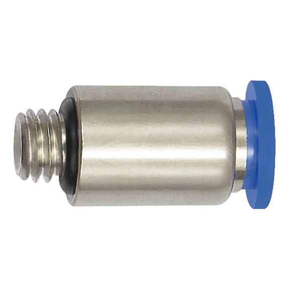 Straight plug-in fitting Blue Series mini Plastic Nickel-plated brass 148800 - Straight push-in fitting (pneumatic)