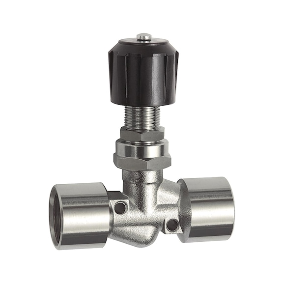 Nickel-plated brass needle valve 136230 - Non-return valve (pneumatics)