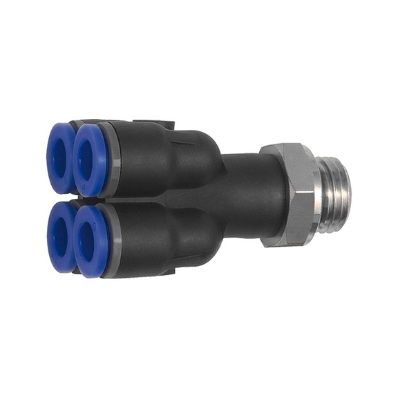 Mehrfachverteiler Blaue Serie vierfach drehbar 135720 - Mehrfachverteiler (Pneumatik)