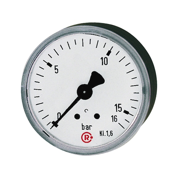 Standard pressure gauge with sheet steel housing Single scale in bar 101812 - Standard pressure gauge with sheet steel housing