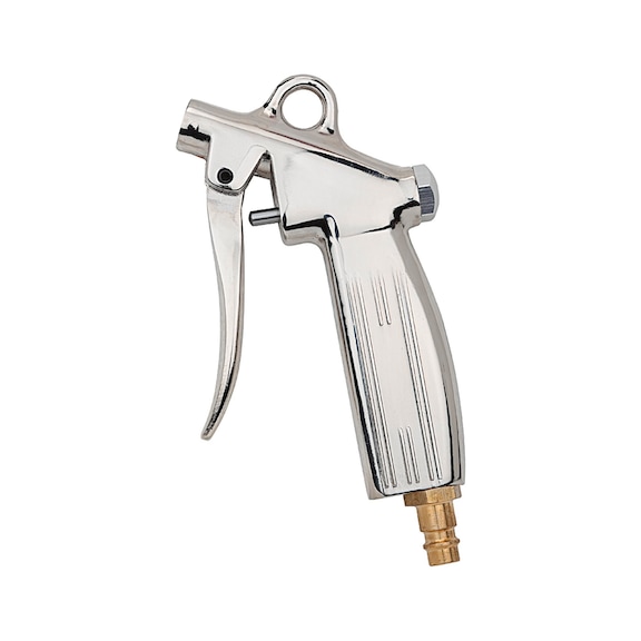 Blaspistole ohne Düse Aluminium-Druckguss vernickelt 114335 - Pressluftblaspistole