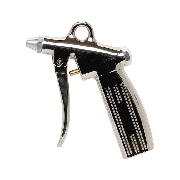 Blowgun with standard nozzle bore 457781,5  mm nickel-plated die-cast aluminium 117445 - Compressed air blasting gun