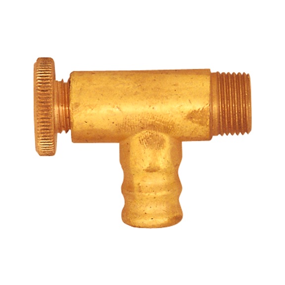 Drain and vent valve brass corner shape 145743 - Quick exhaust valve (pneumatics)