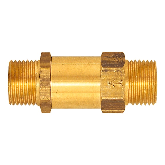Straight-through check valve, brass 132359 - Check valve (pneumatics)