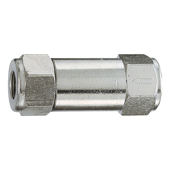 Check valve, small design, nickel-plated brass 103842 - Check valve (pneumatics)
