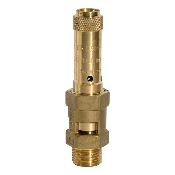 Safety valve heavy-duty design brass 105001 - Security valve (pneumatics, unspecified)