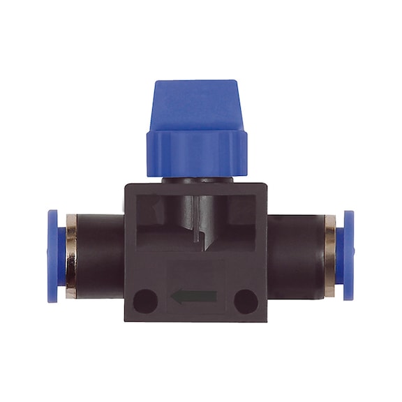 3/2-way valve Blue series Plug connection Plastic Nickel-plated brass 110158 - Directional control valve (pneumatics, unspecified)