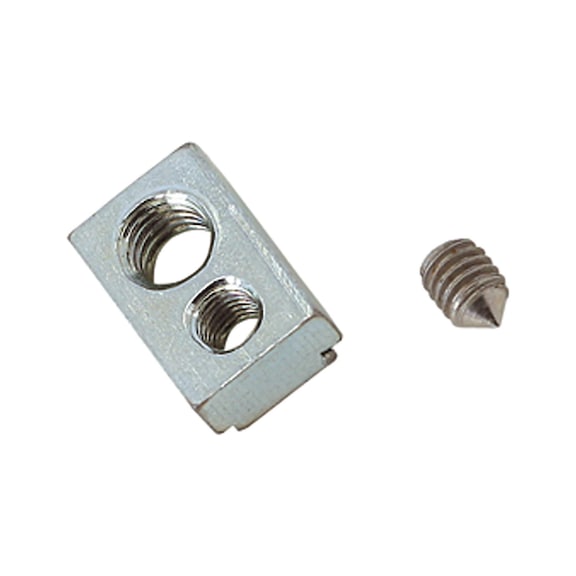 Gewindeplatte für die T-Nut für Kompaktzylinder 125522 - Anschlussplatte für Ventildirektmontage