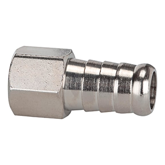 Aufschraubschlauchtülle Messing vernickelt 111497 - Aufschraubschlauchtülle (Pneumatik)