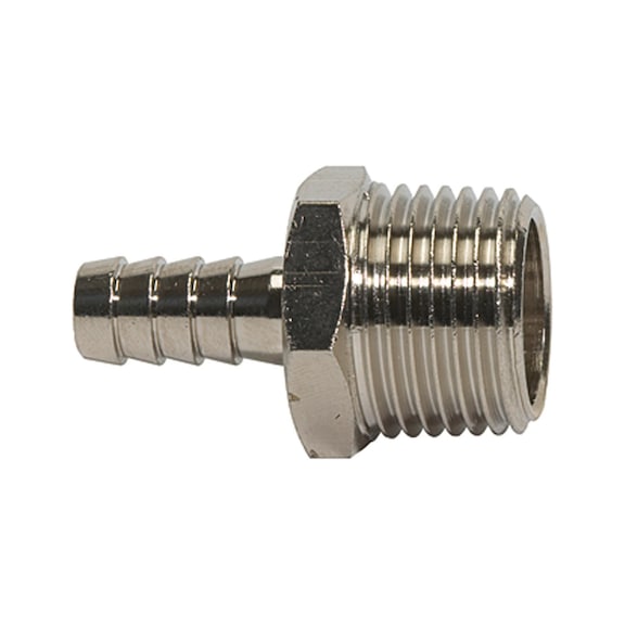 Screw-in hose nozzle value line nickel-plated brass 115594 - Screw-in hose nozzle (pneumatics)
