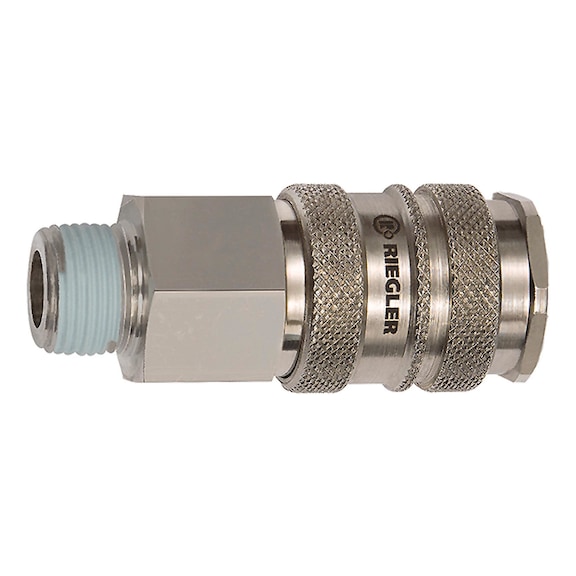 Quick-release coupling Nominal diameter 10 Steel/nickel-plated brass 141553 - Quick-release coupling (hose)