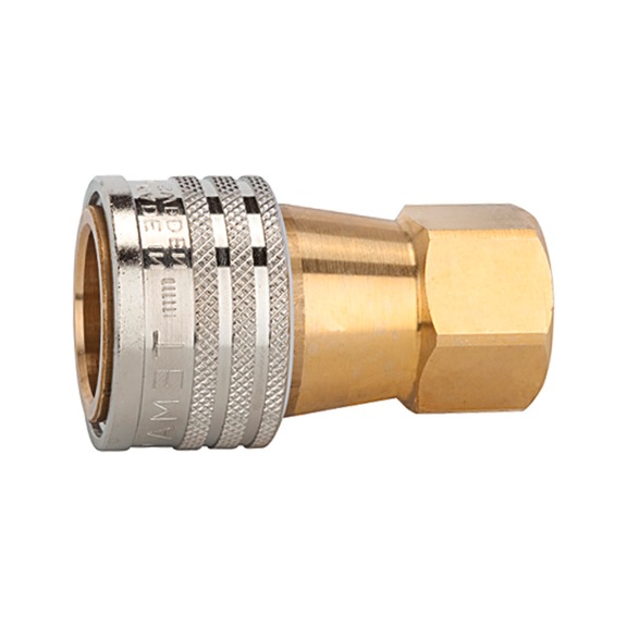 Hydraulic coupling series A nominal width 13 brass 107723 - Hose connector (hydraulics)