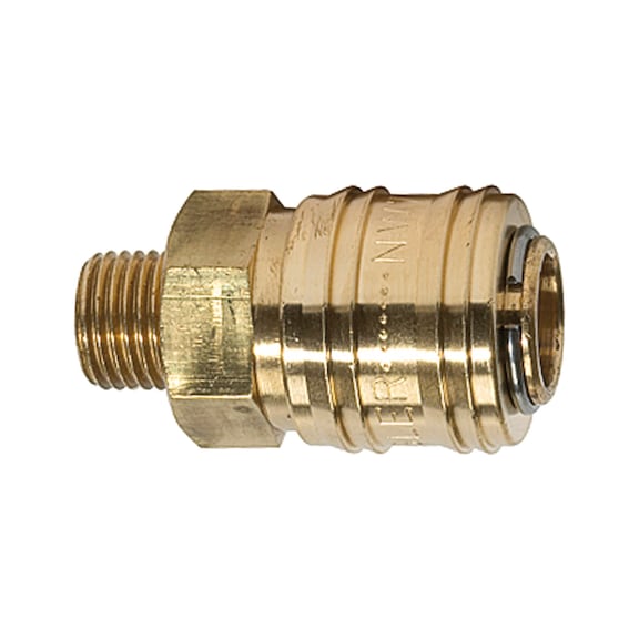 Quick-release coupling Nominal diameter 7.2 connect line Bright brass 115611 - Quick-release coupling (hose)