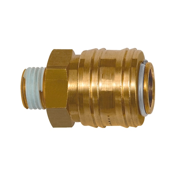 Quick-release coupling Nominal diameter 7.2 Polished brass 117807 - Quick-release coupling (hose)
