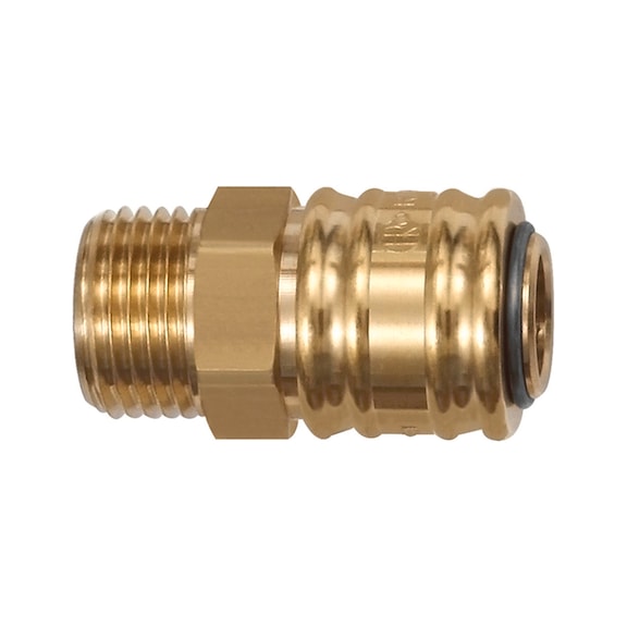Schnellverschlusskupplung Nennweite 7,2 Messing blank 107209 - Schnellverschlusskupplung (Schlauch)