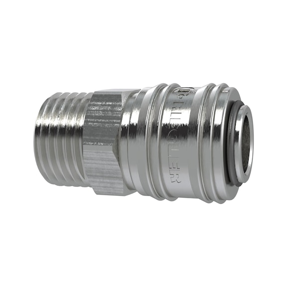 Schnellverschlusskupplung Nennweite 7,2 Messing vernickelt 107280 - Schnellverschlusskupplung (Schlauch)