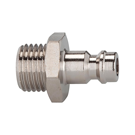 Nippel für Kupplungen Nennweite 5 Messing vernickelt 107185 - Schlaucharmatur mit Verschraubung