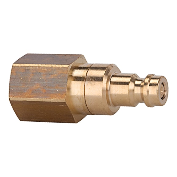 Nippel für Kupplungen Nennweite 5 beidseitig absperrend Messing blank 107505 - Steckkupplung (Schlauch)