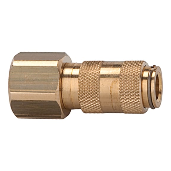 Quick-release coupling Nominal diameter 2.7 Bright brass 107072 - Quick-release coupling (hose)
