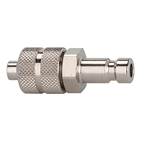 Nippel für Kupplungen Nennweite 2,7 Messing vernickelt 107101 - Schlaucharmatur mit Verschraubung