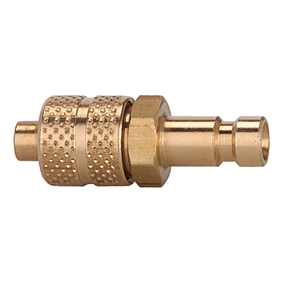 Nippel für Kupplungen Nennweite 2,7 Messing blank 107080 - Schlaucharmatur mit Verschraubung
