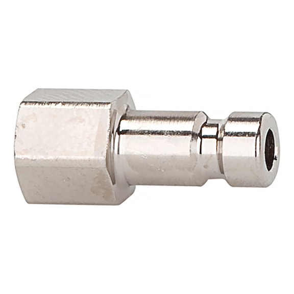 Nippel für Kupplungen Nennweite 2,7 Messing vernickelt 107104 - Schlaucharmatur mit Verschraubung