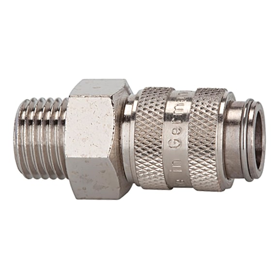 Quick-release coupling Nominal diameter 5 Nickel-plated brass 107160 - Quick-release coupling (hose)