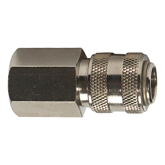 Schnellverschlusskupplung Nennweite 5 connect line Messing vernickelt 115631 - Schnellverschlusskupplung (Schlauch)