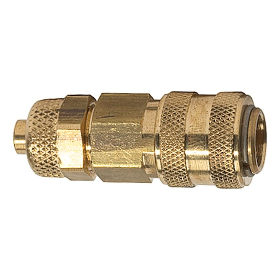 Quick-release coupling Nominal diameter 5 connect line Bright brass 115642 - Quick-release coupling (hose)