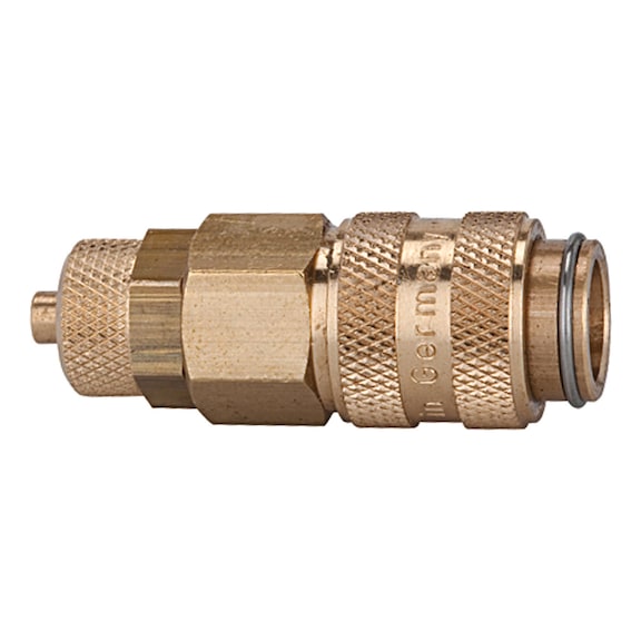 Quick-release coupling Nominal diameter 5 Polished brass 107137 - Quick-release coupling (hose)
