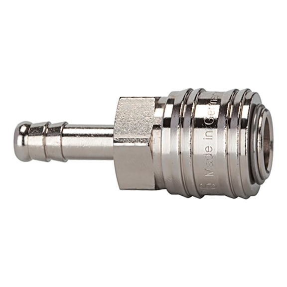 Schnellverschlusskupplung Nennweite 7,2 Messing vernickelt 107289 - Schnellverschlusskupplung (Schlauch)