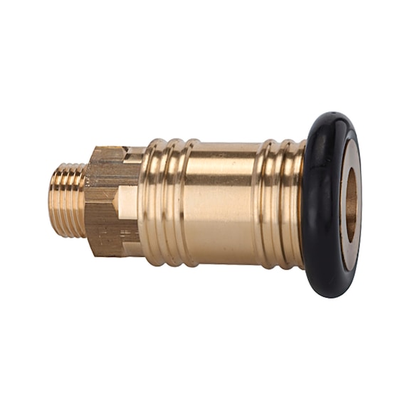 Schnellverschlusskupplung Nennweite 12 Garagenkupplung Messing blank 107478 - Schnellverschlusskupplung (Schlauch)