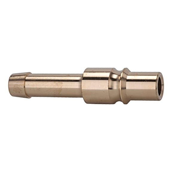 Plug-in nozzle for couplings Nominal width 12 Bright brass 107483 - Hose nozzle (threaded joint)