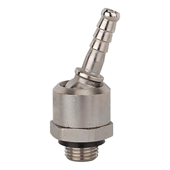 Hose nozzle nickel-plated brass rotatable 107323 - Hose nozzle (threaded joint)