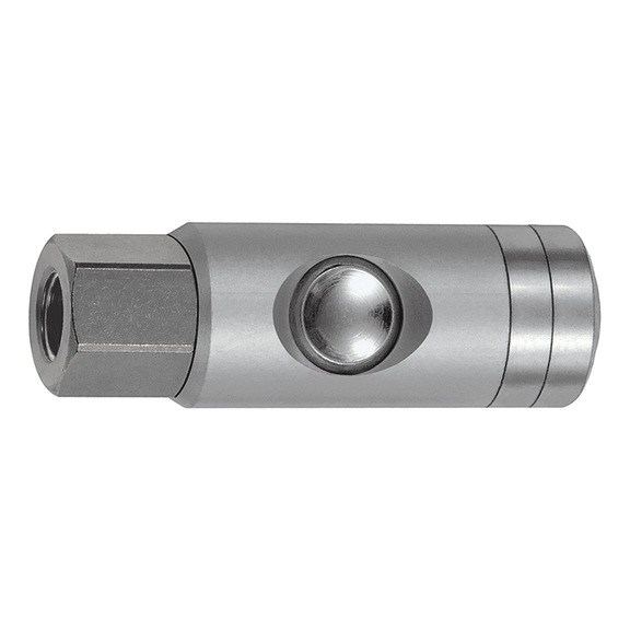 Druckknopf-Sicherheitskupplung Nennweite 5,5 ARO210 drehbar Aluminium 134057 - Kupplung (Pneumatik)