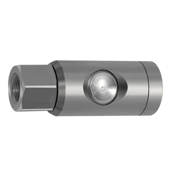 Push-button safety coupling Nominal width 7.4 Rotatable Stainless steel 1.4404 107584 - Multi connectors (pneumatics)