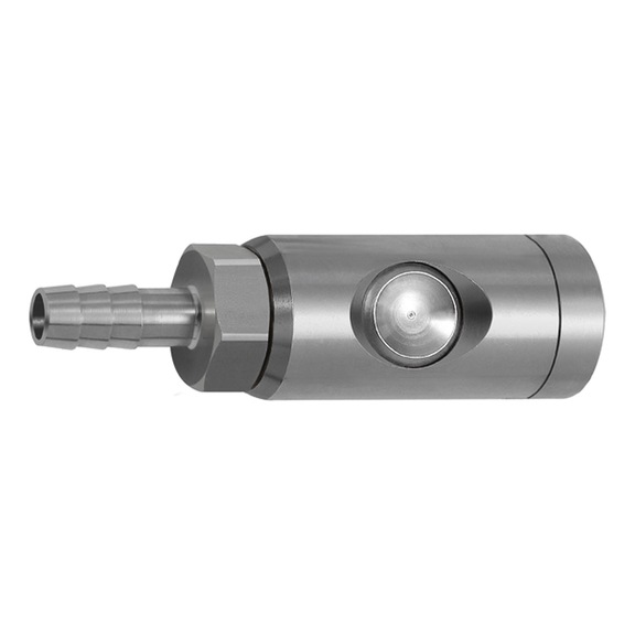 Push-button safety coupling Nominal diameter 7.4 Rotatable Stainless steel 1.4404 107587 - Multi connectors (pneumatics)