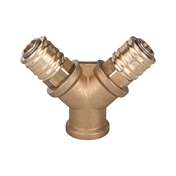 Distributor with 2 quick-release couplings Nominal width 7.2 R26EMS 117927 - Manifold (pneumatics)